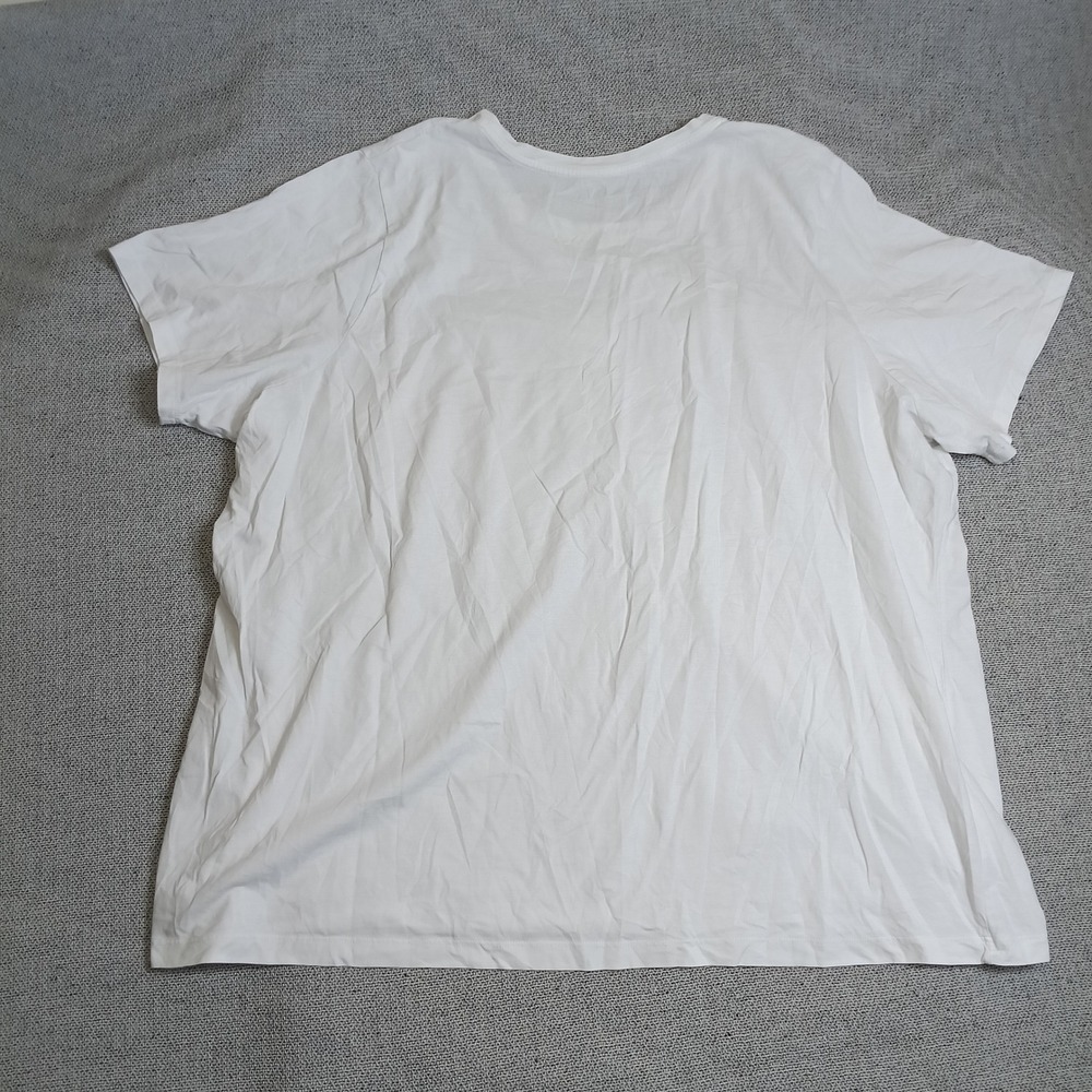 Lands End T-Shirt Womens 3X White Good Short Sleeve Crew Neck Basic Tee - Picture 2 of 7